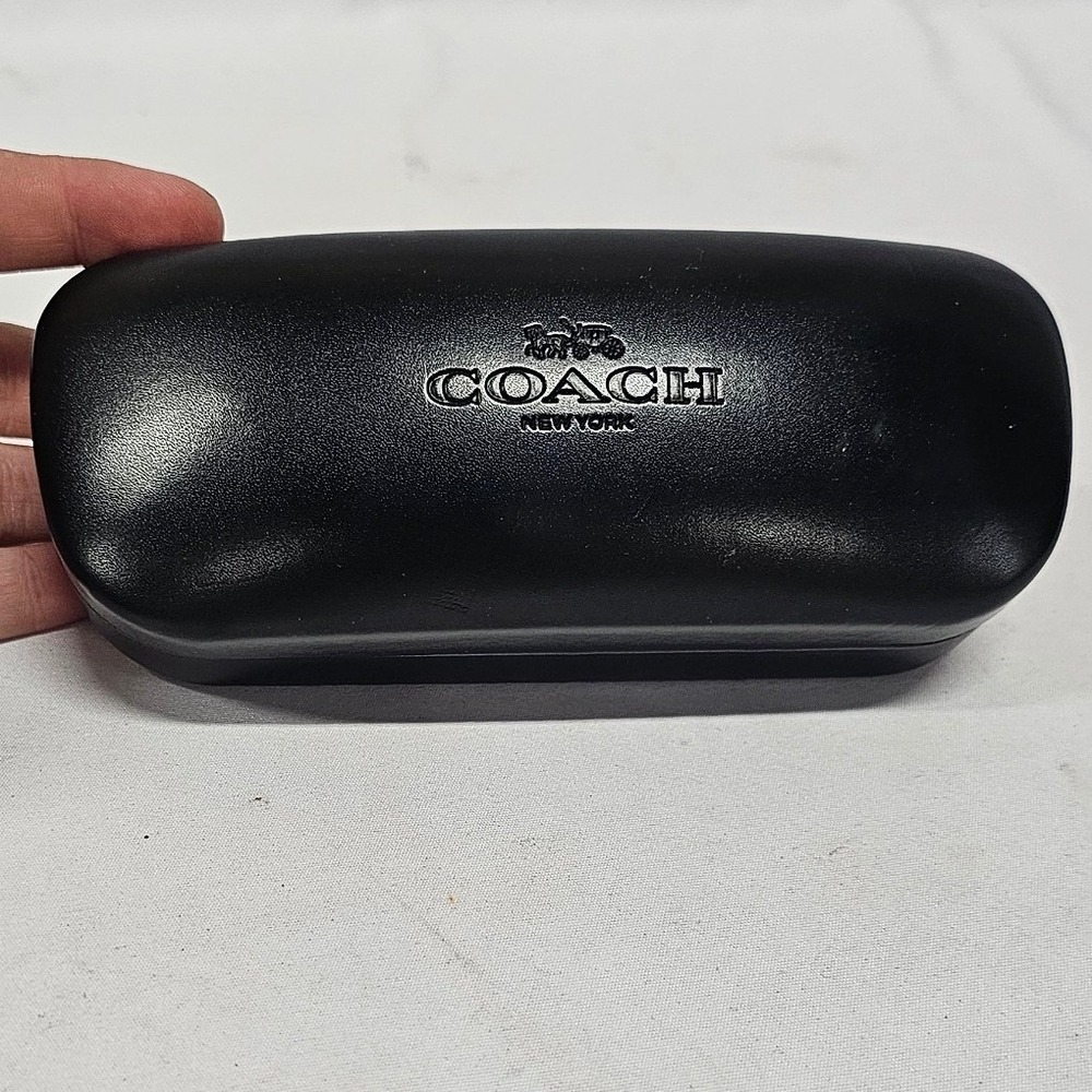 Coach New‎ York Black Hard Shell Eyeglass Case Clamshell Sunglasses Protector